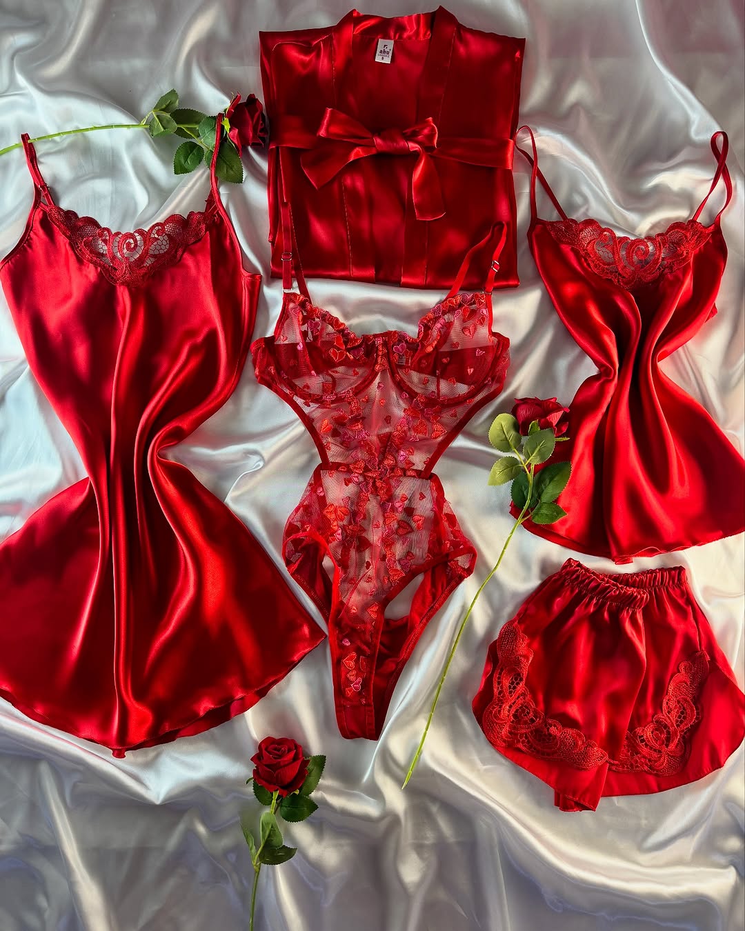 Imported Bridal Silk Nighty &amp; Lingerie Set