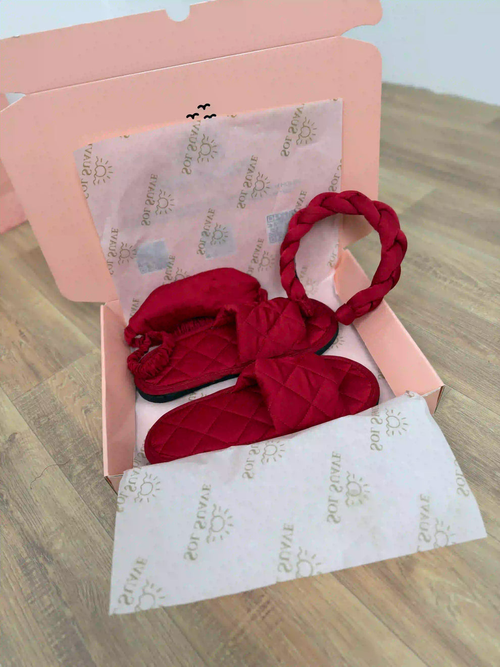 12Pcs Luxury Imported Bridal Nighty Set Maroon