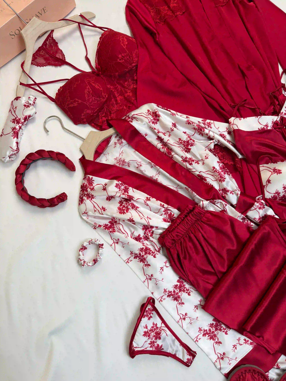 Love Rose Design Set | 12 Pieces Nighty Set
