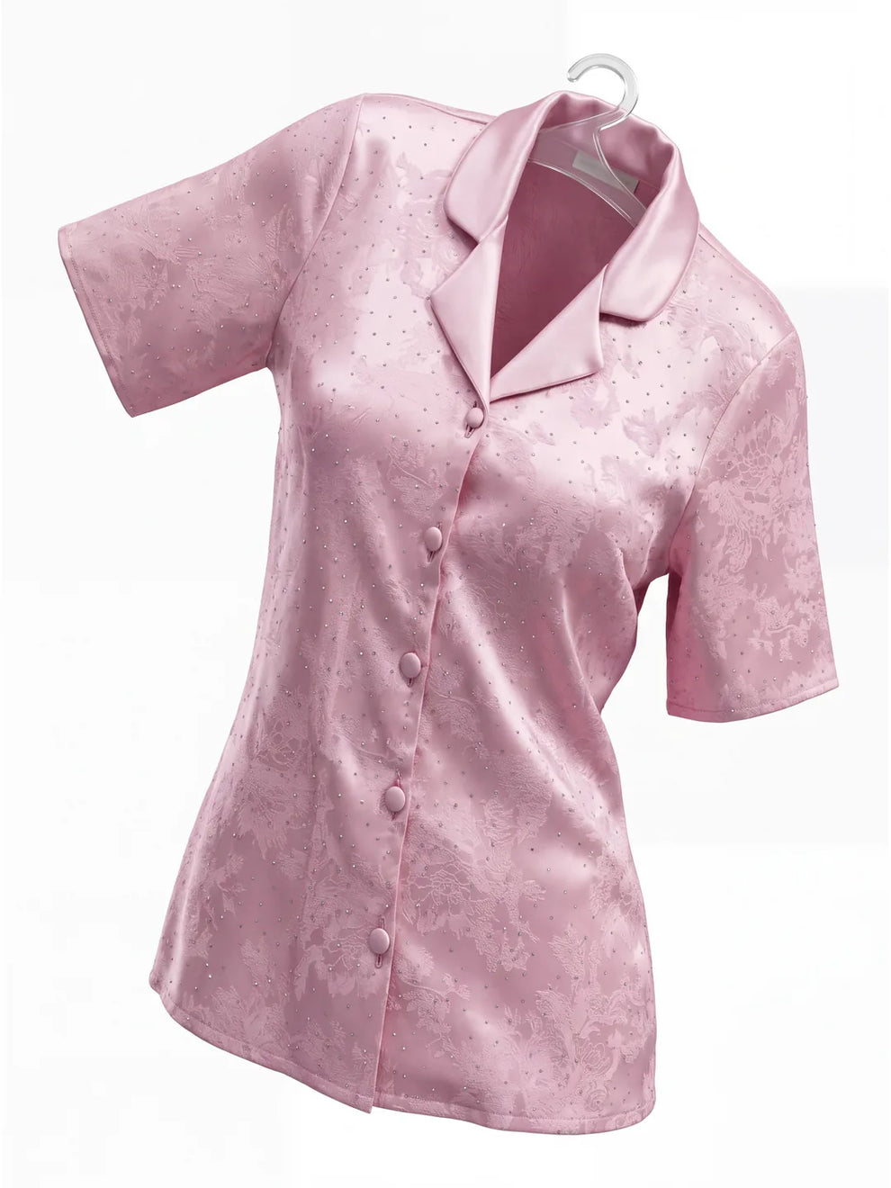 10 Pcs Luxury Imported Silk Nighty Bridal Set Pink