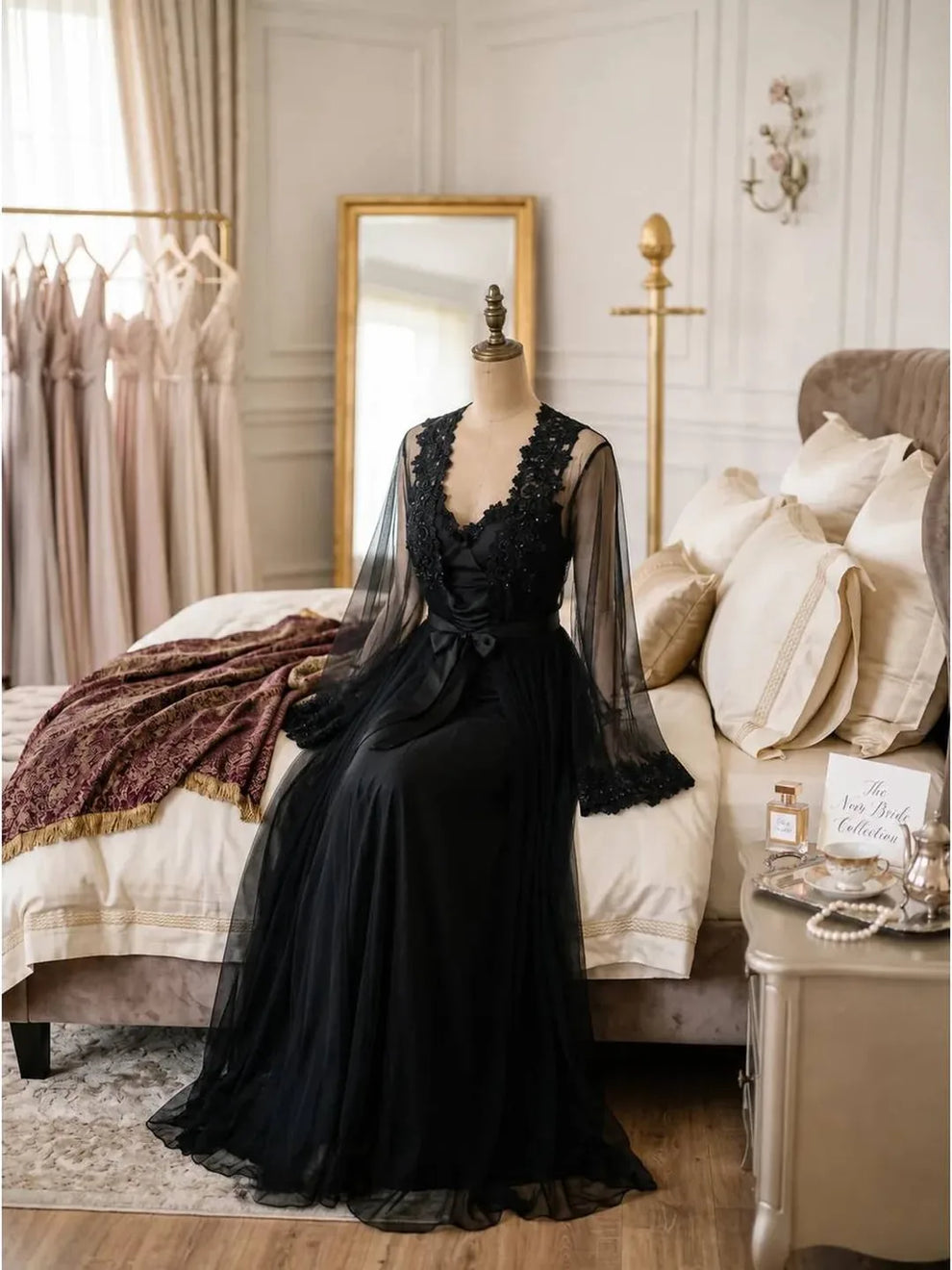 12Pcs Luxury Imported Bridal Nighty Set