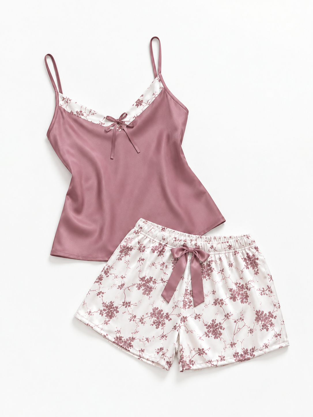10Pcs Pink Printed Luxury Imported Bridal Nighty Set