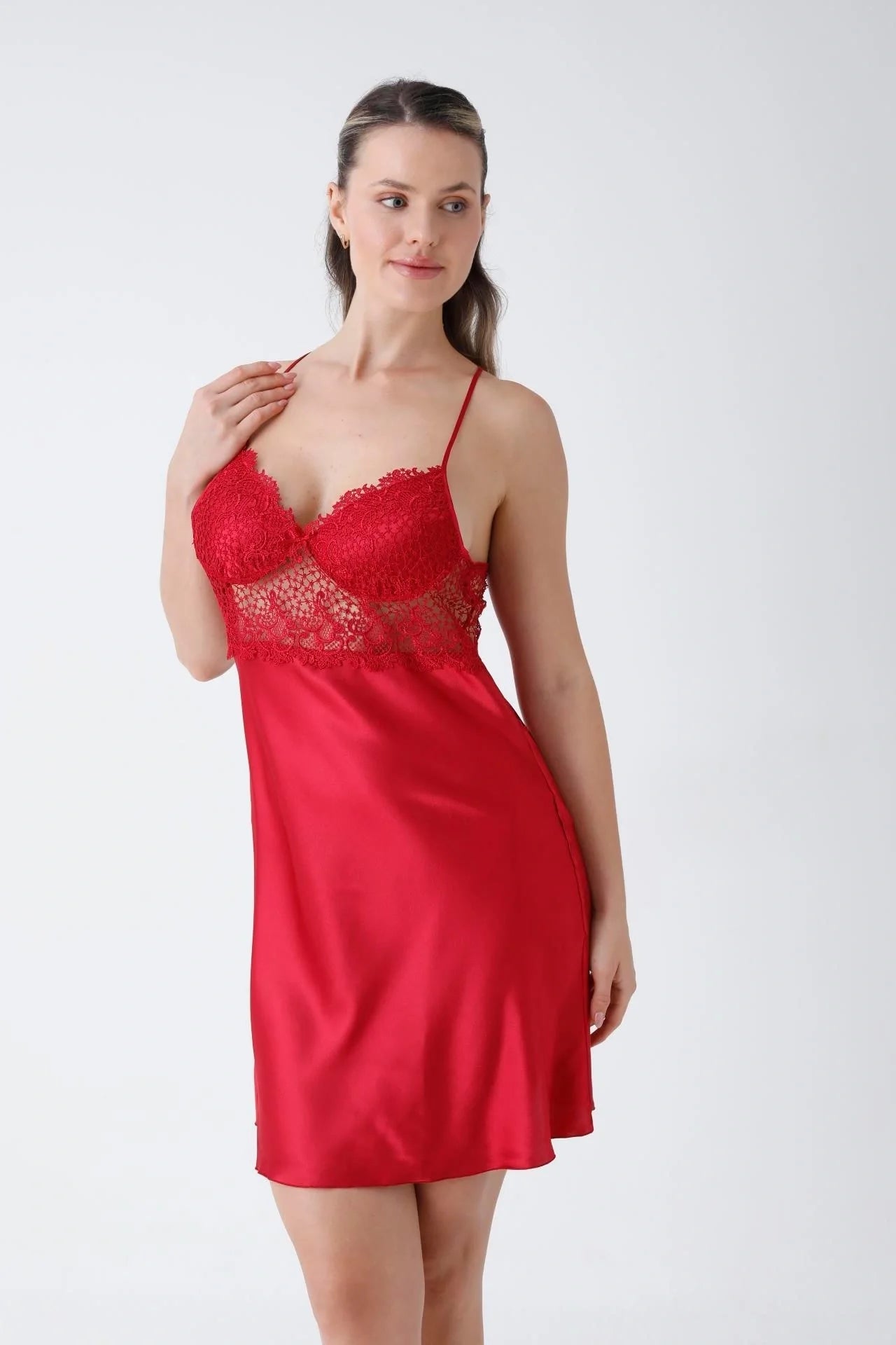 Luxury Bridal Satin &amp; Lace Nightwear Set